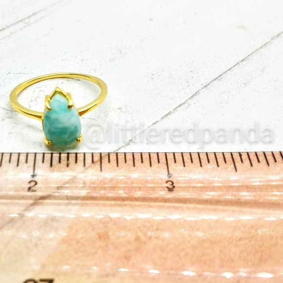 Amazonite pear cut ring - Picture 6 of 7